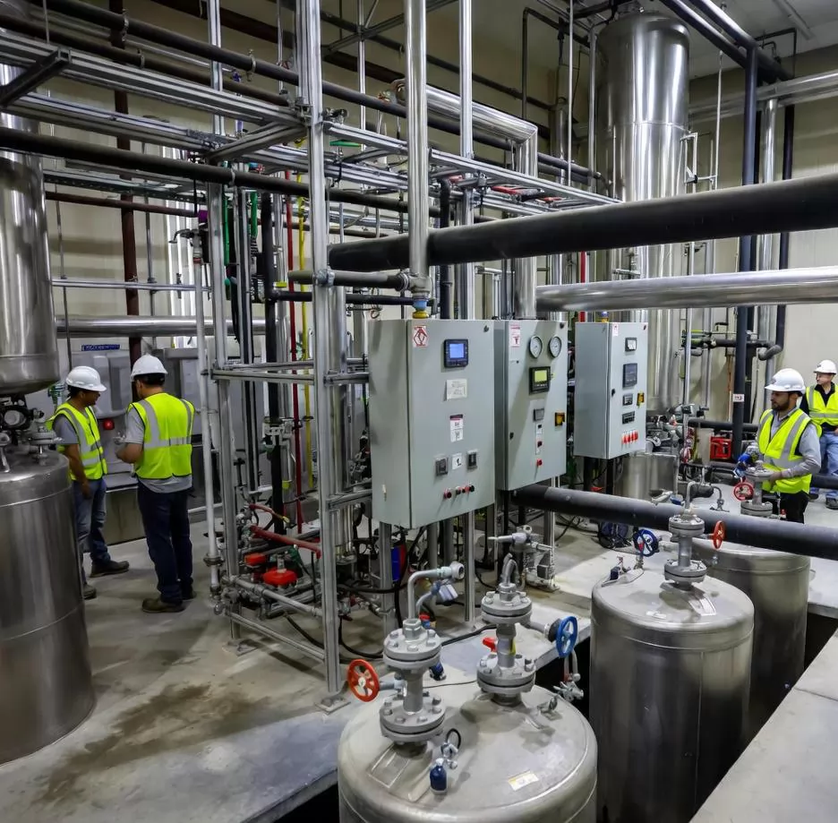 Industrial wastewater treatment plant for manufacturing and chemical industries